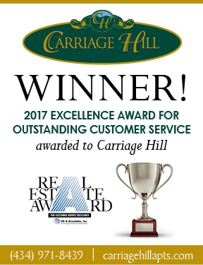 Carriage Hill Wins the 2017 Award for Excellence in Customer Service