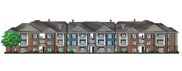 Chester apartment community rendering