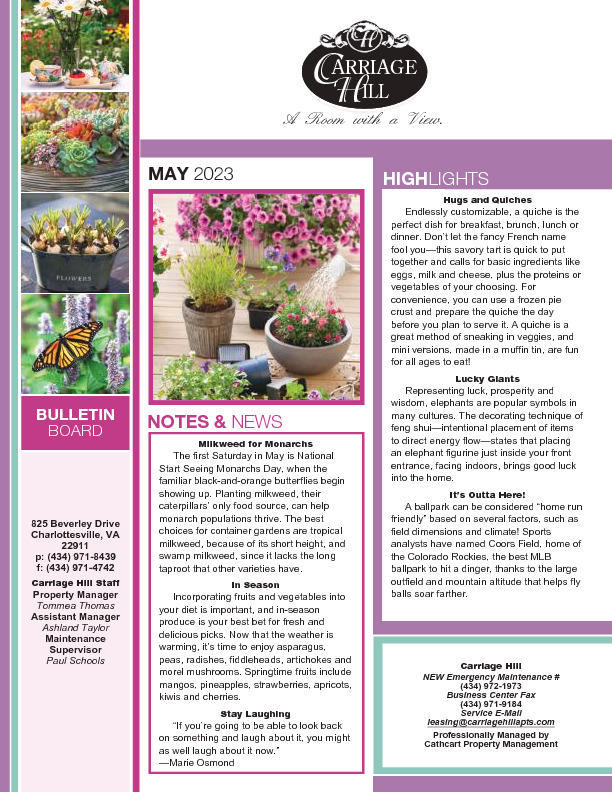 Carriage Hill newsletter May 2023