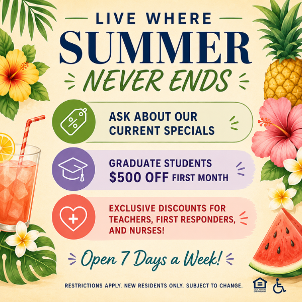 Carriage Hill Summer Specials